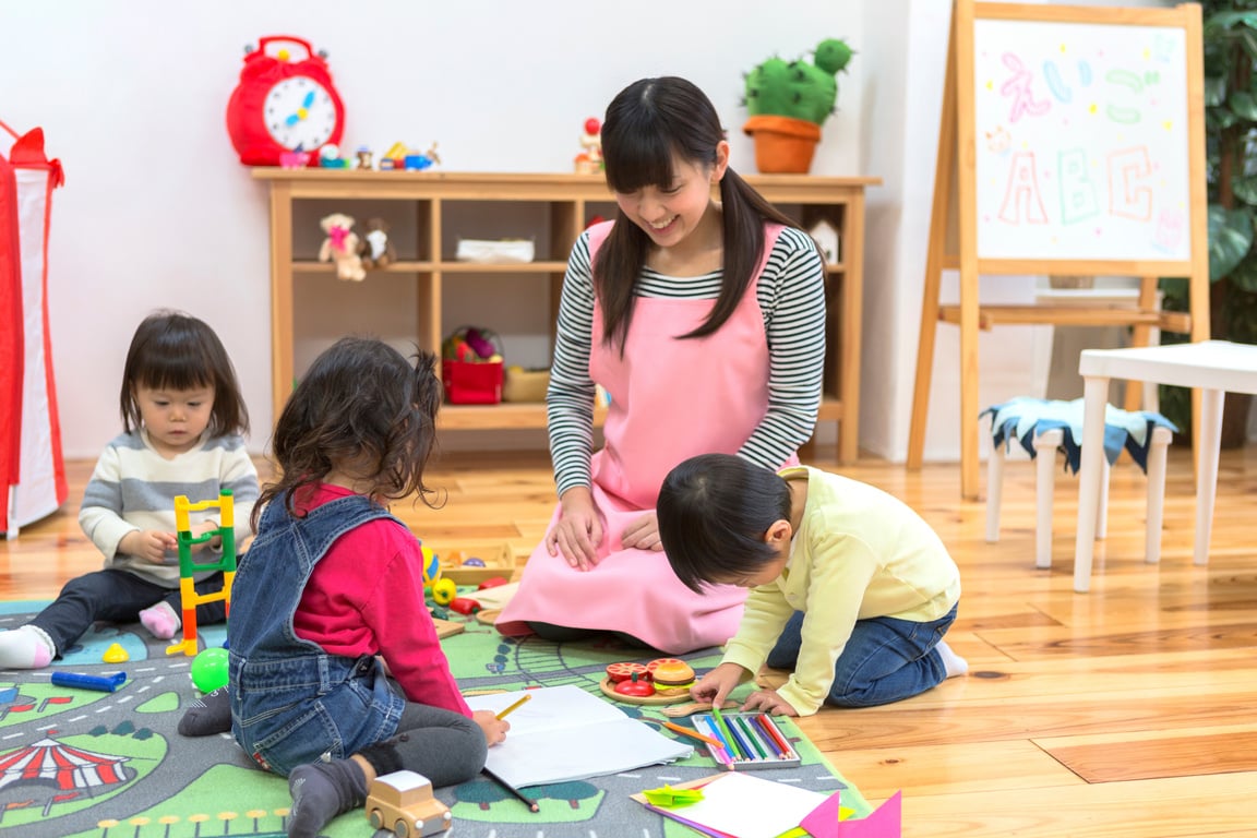 Children playing in the nursery